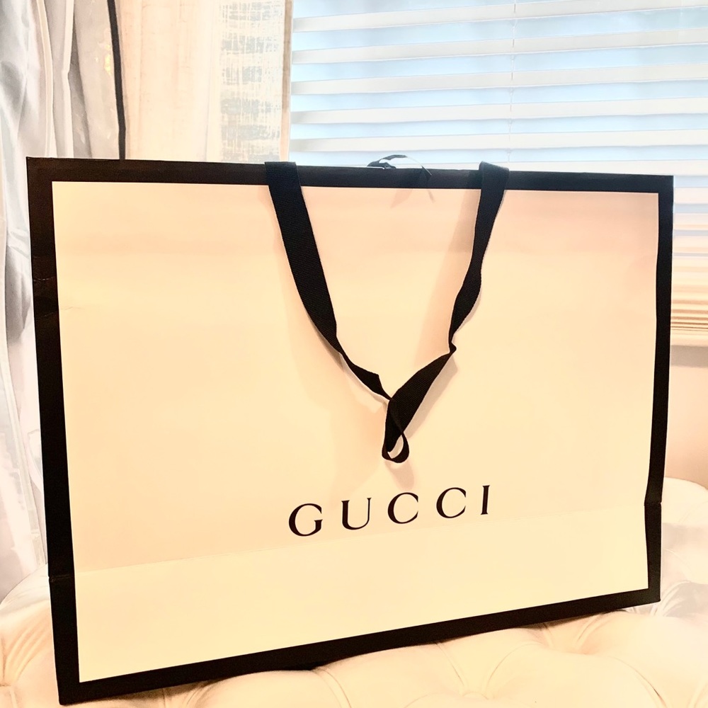 Authentic Gucci large paper bag.